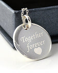 Personalised Sterling Silver Photo Necklace – Double-Sided Engraved Pendant
