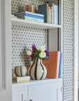 Rounded Striped Two Toned Brown Vase