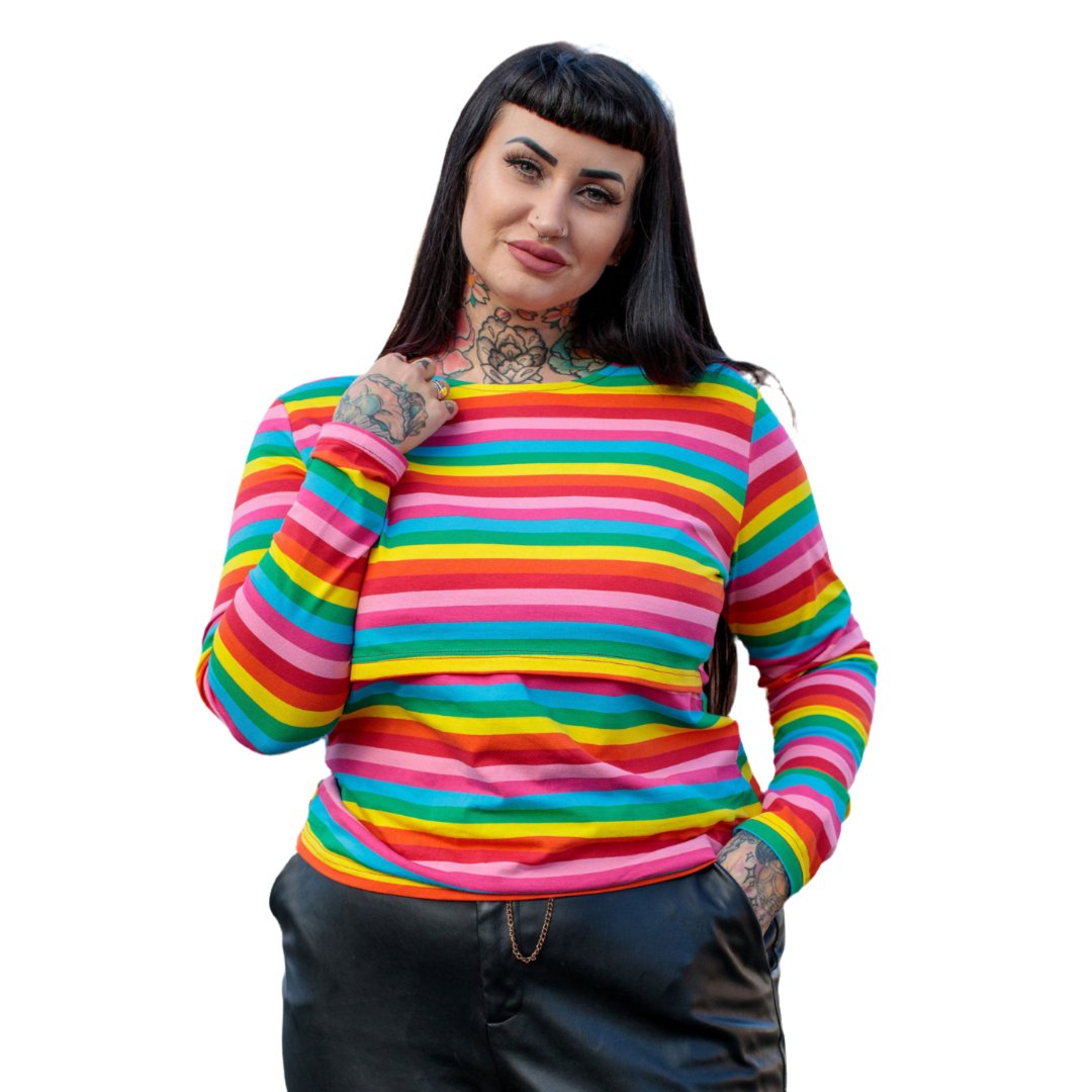 Rainbow Breastfeeding Top