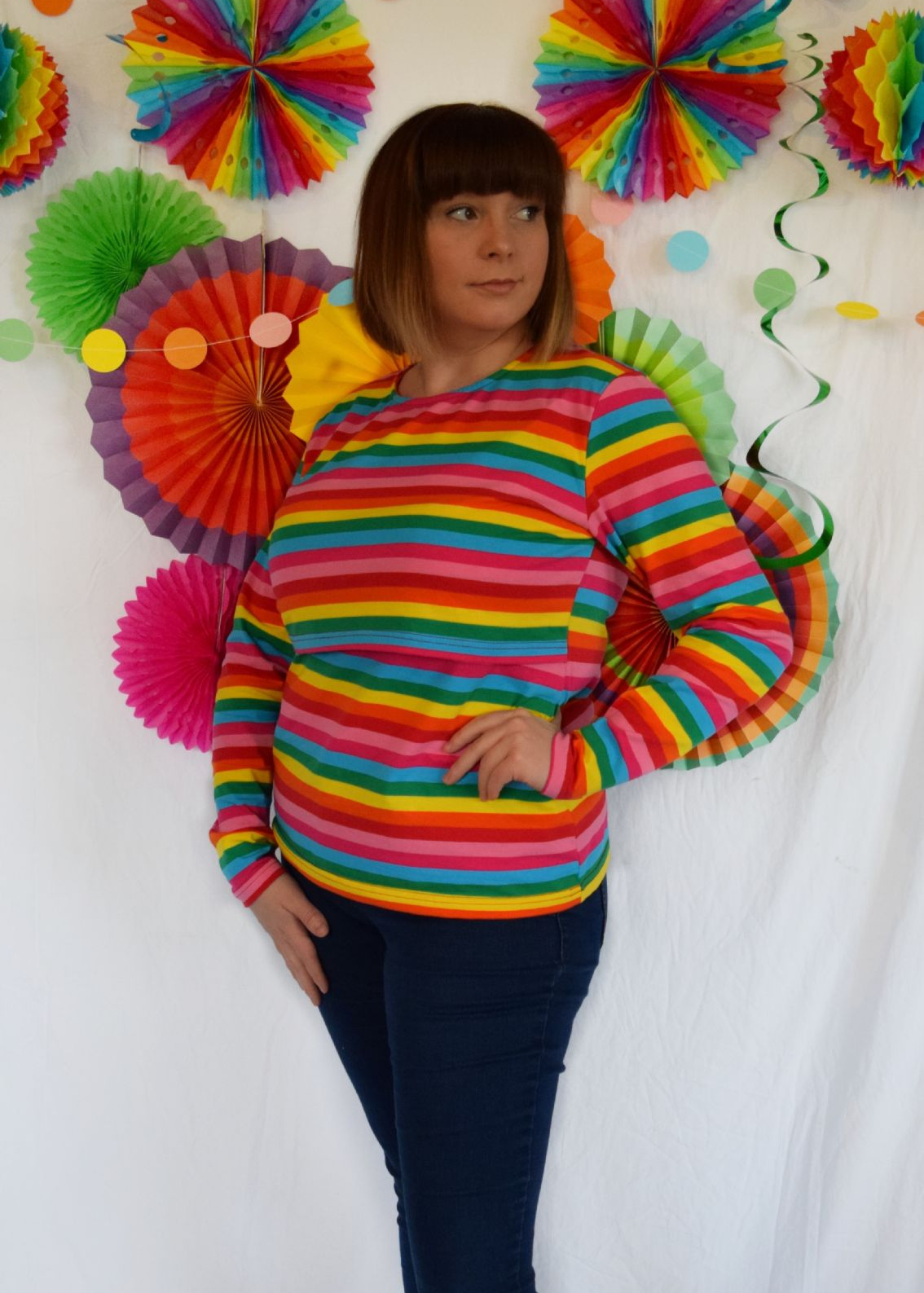 Rainbow Breastfeeding Top