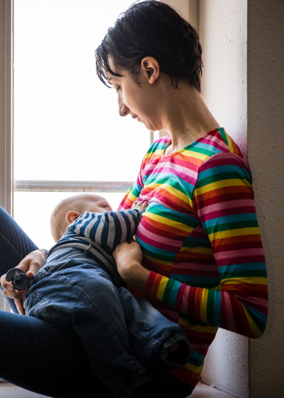 Rainbow Breastfeeding Top
