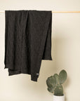Royal merino throw - Charcoal grey