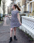 Rainbow Leopard Breastfeeding Dress | Knee Length Nursing Dress