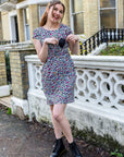 Rainbow Leopard Breastfeeding Dress | Knee Length Nursing Dress