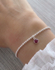 Ruby July Birthstone Bracelet