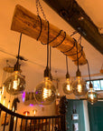 Rustic Ancient Oak Wrap Chandelier | Reclaimed Beam Kitchen & Dining Lighting