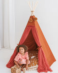 Fairy Kids Play Tent with Tulle in Cognac