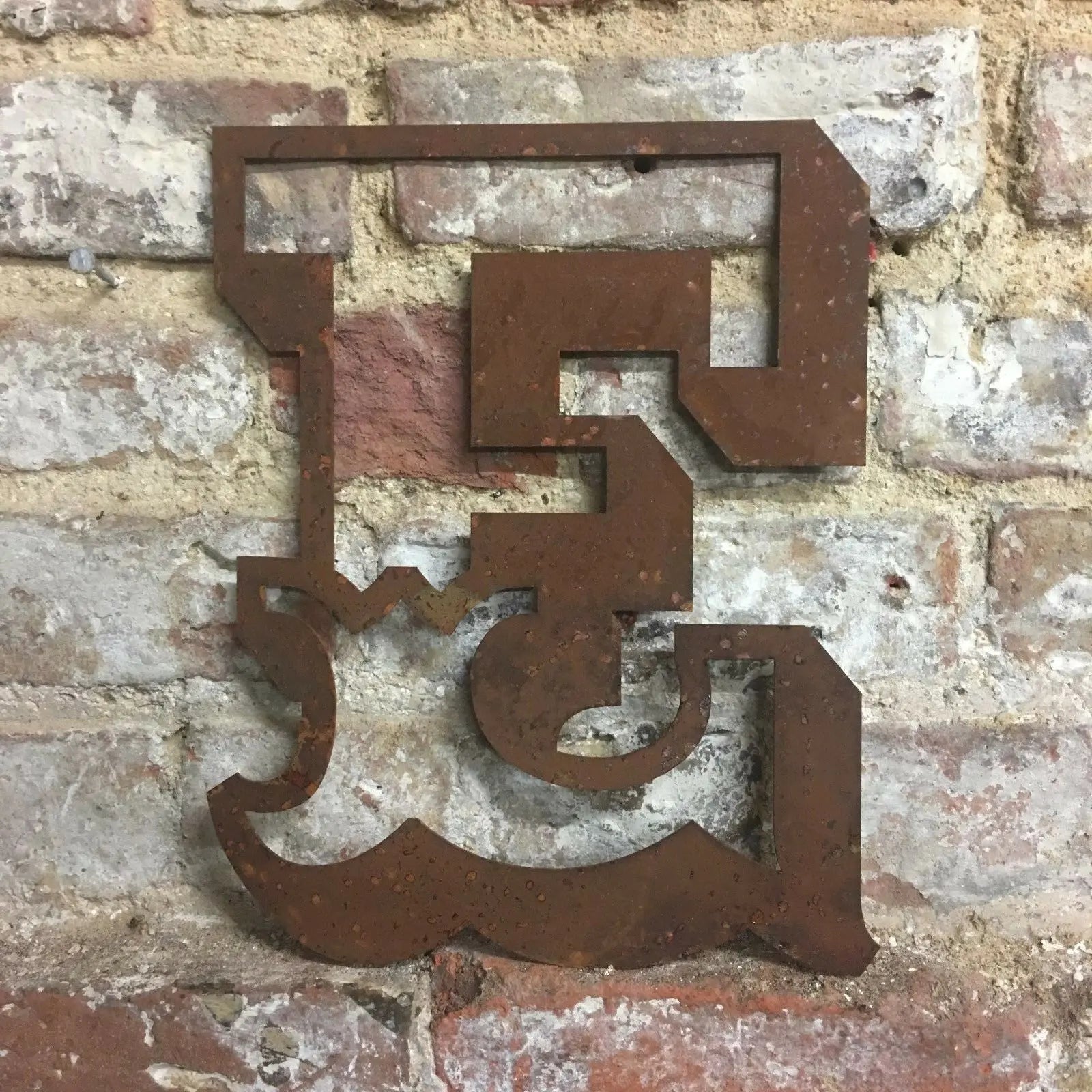 12" Rusty Metal Carnival Alphabet Letters  A–Z