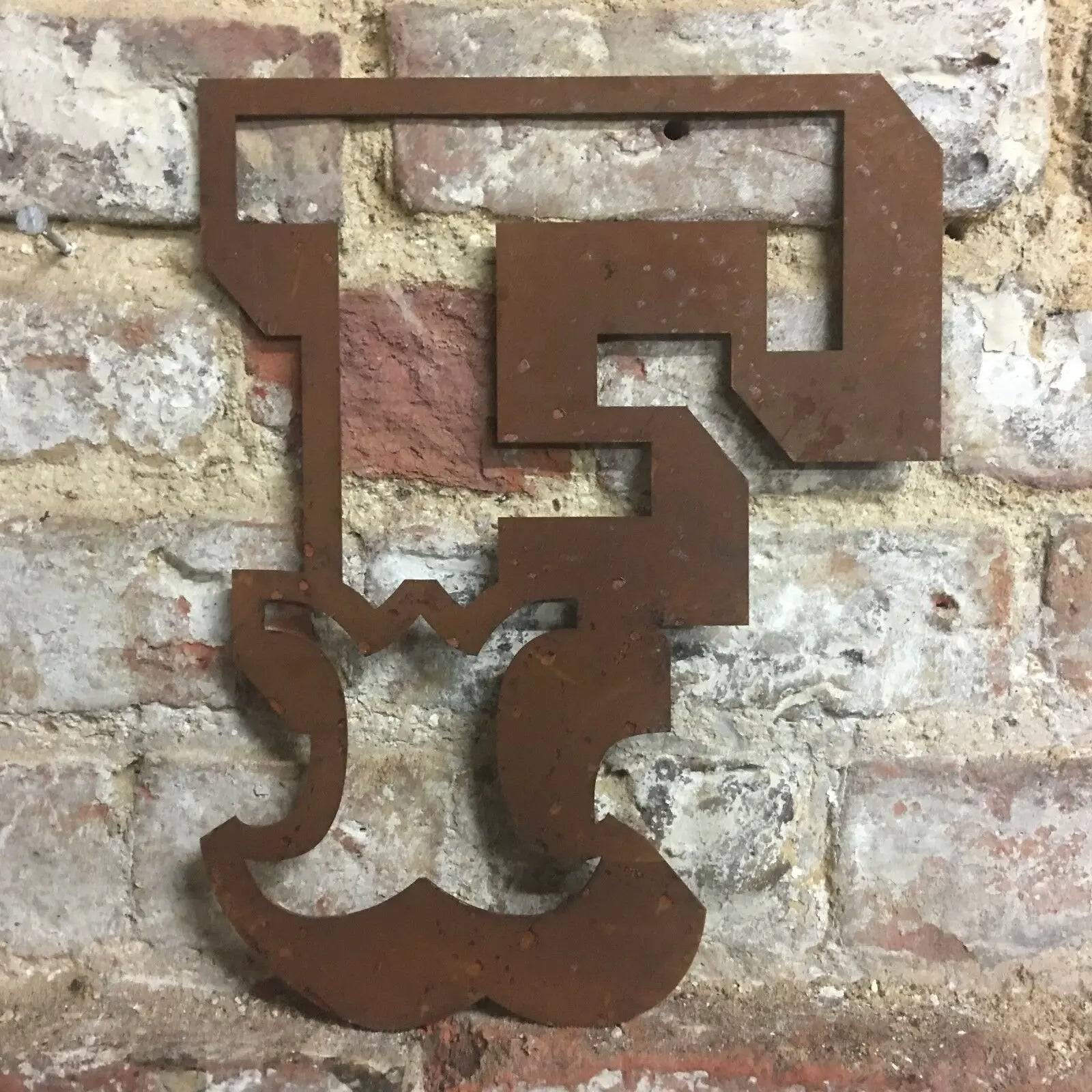 12" Rusty Metal Carnival Alphabet Letters  A–Z