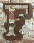 12" Rusty Metal Carnival Alphabet Letters  A–Z