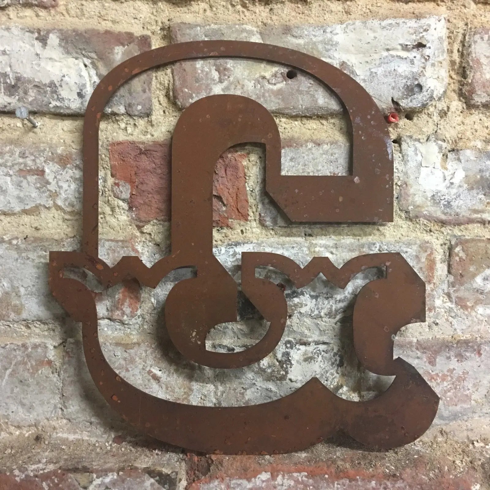 12" Rusty Metal Carnival Alphabet Letters  A–Z