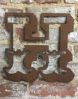 12" Rusty Metal Carnival Alphabet Letters  A–Z
