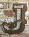 12" Rusty Metal Carnival Alphabet Letters  A–Z