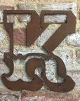 12" Rusty Metal Carnival Alphabet Letters  A–Z