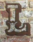 12" Rusty Metal Carnival Alphabet Letters  A–Z