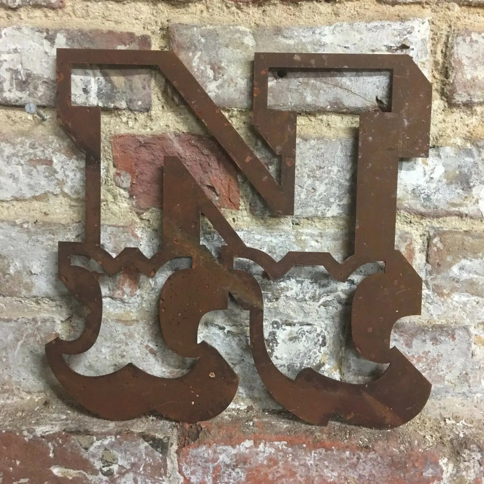 12" Rusty Metal Carnival Alphabet Letters  A–Z