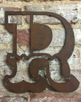 12" Rusty Metal Carnival Alphabet Letters  A–Z