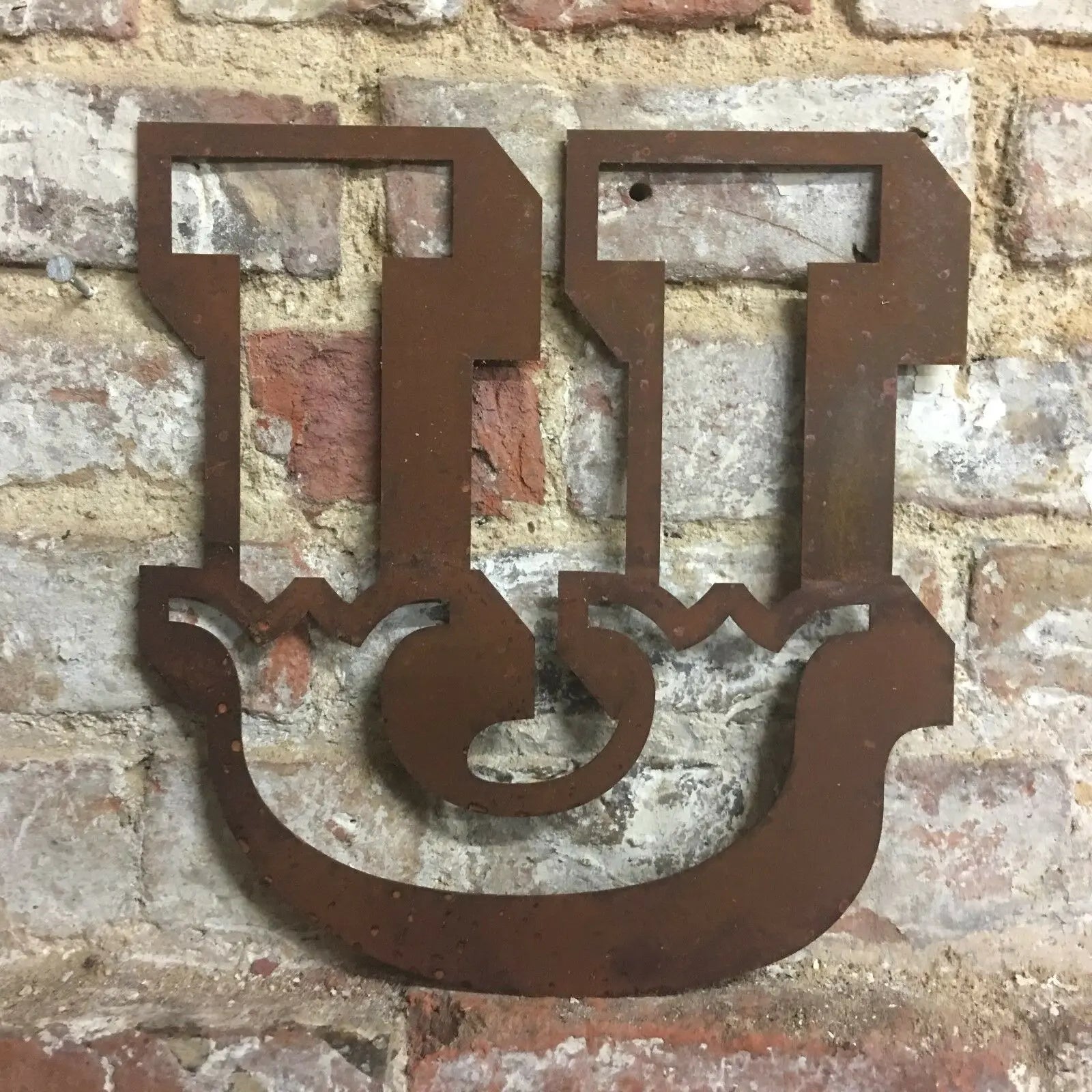 12" Rusty Metal Carnival Alphabet Letters  A–Z