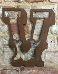 12" Rusty Metal Carnival Alphabet Letters  A–Z