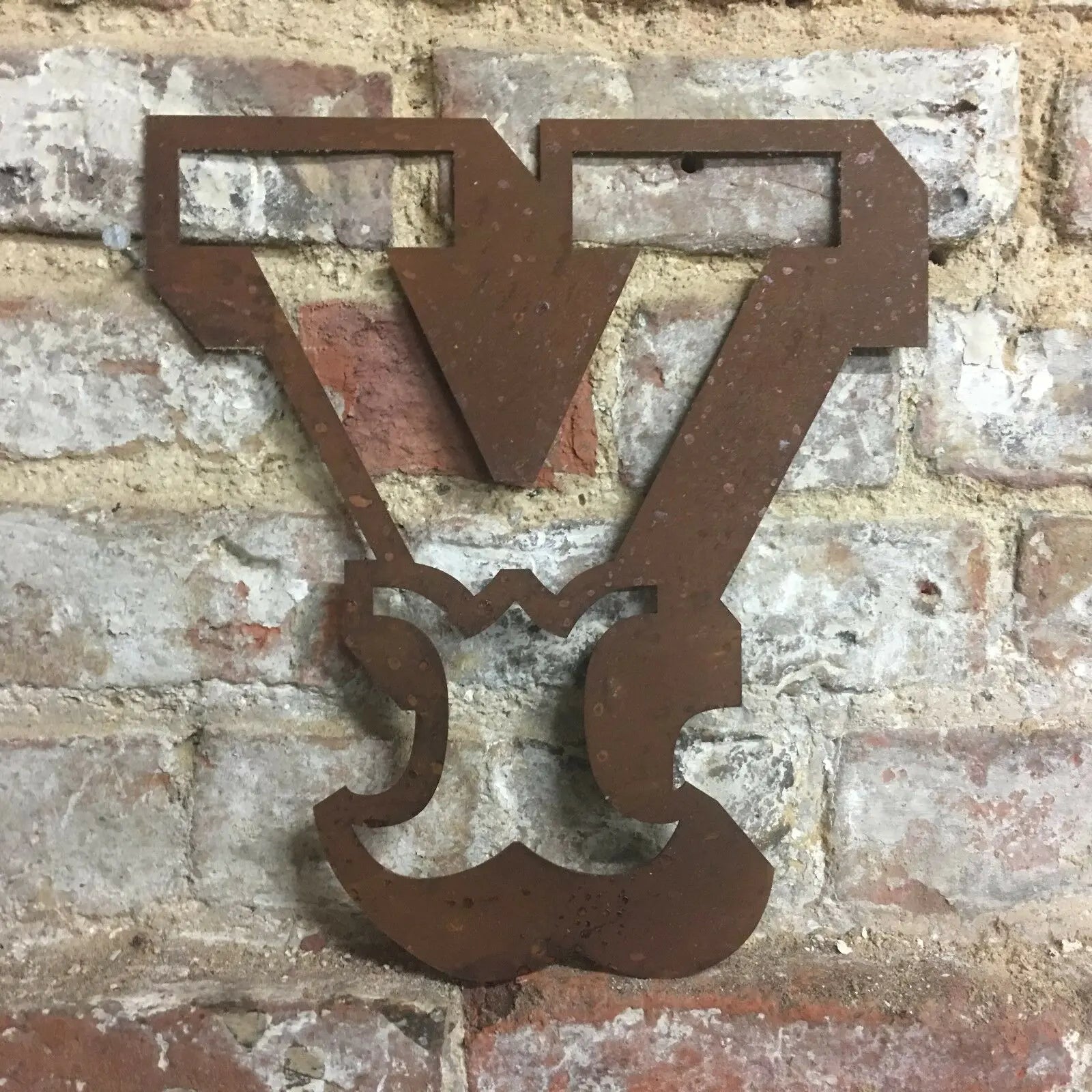 12" Rusty Metal Carnival Alphabet Letters  A–Z