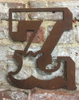 12" Rusty Metal Carnival Alphabet Letters  A–Z