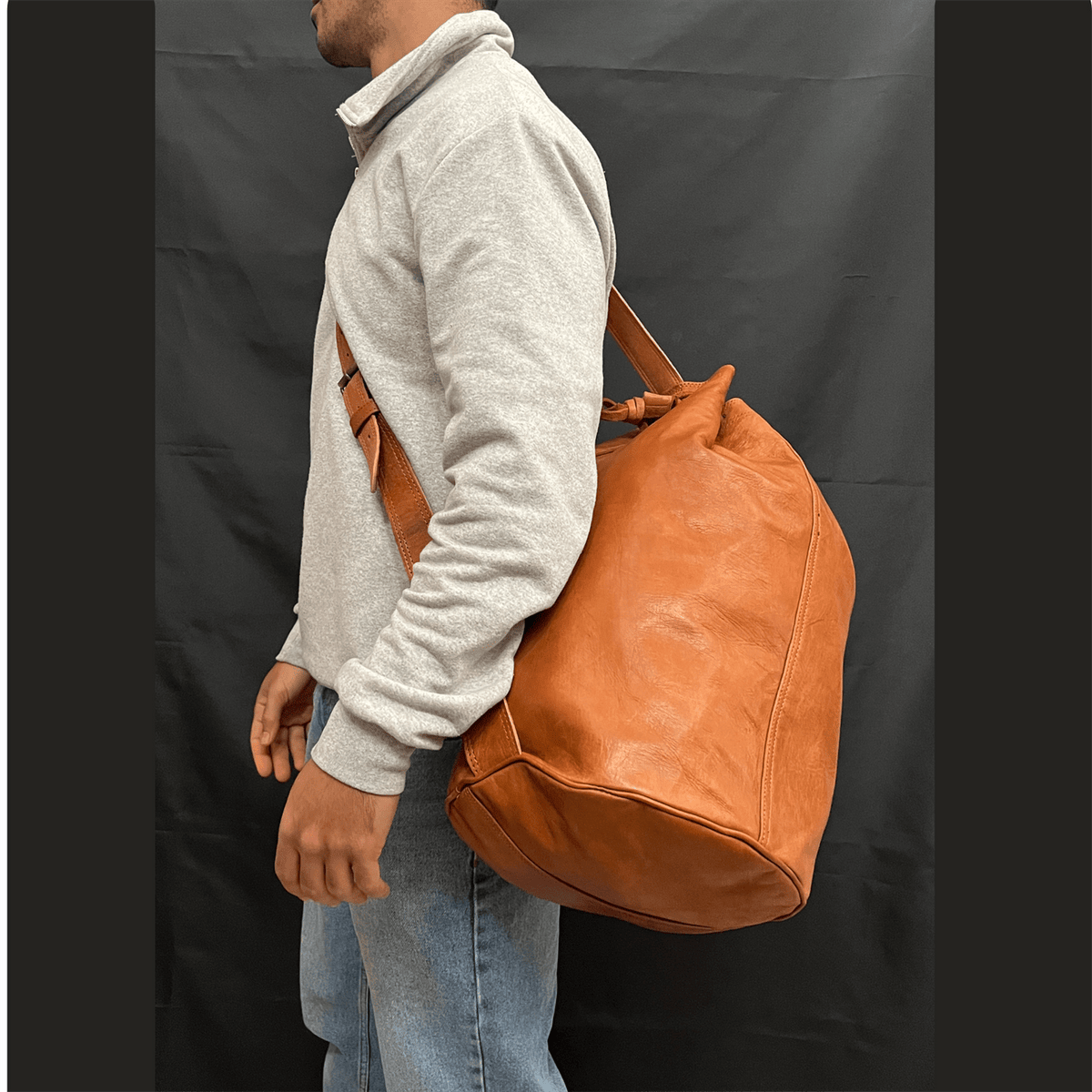 Sling Backpack of leather
