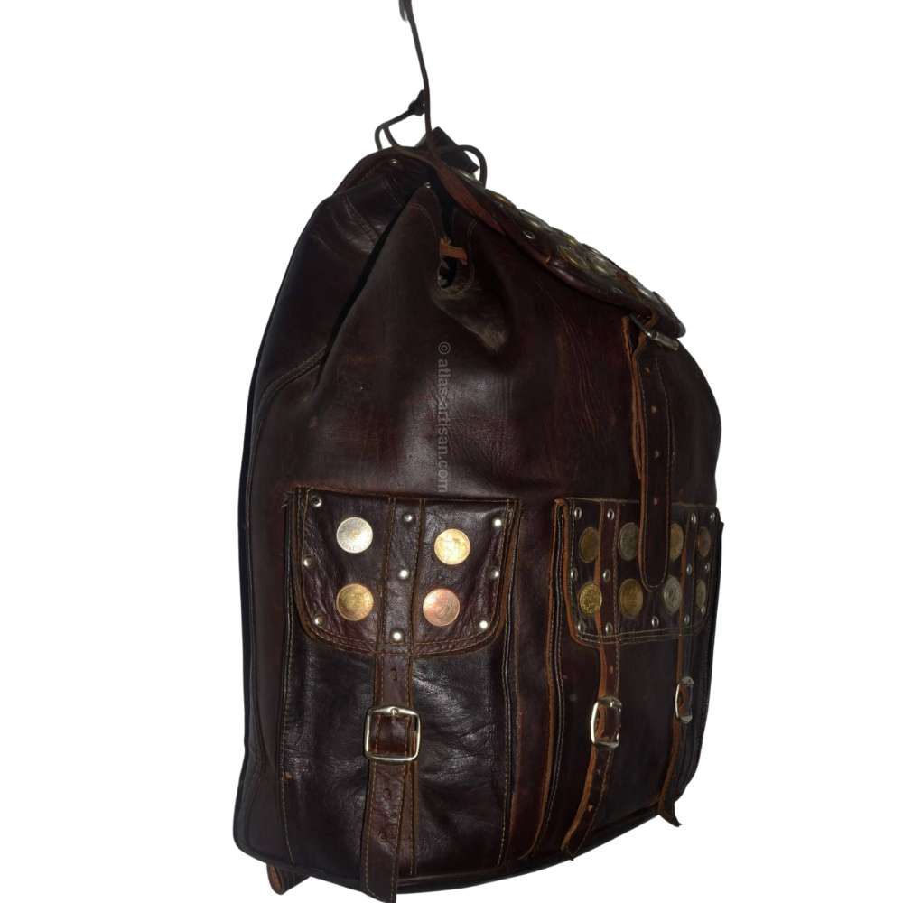 Leather Backpack Coins