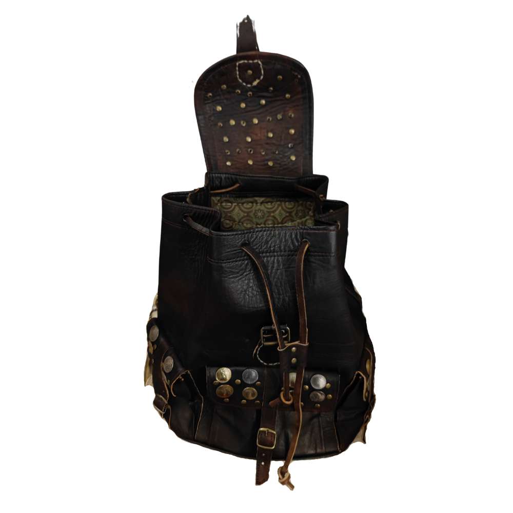 Leather Backpack Coins