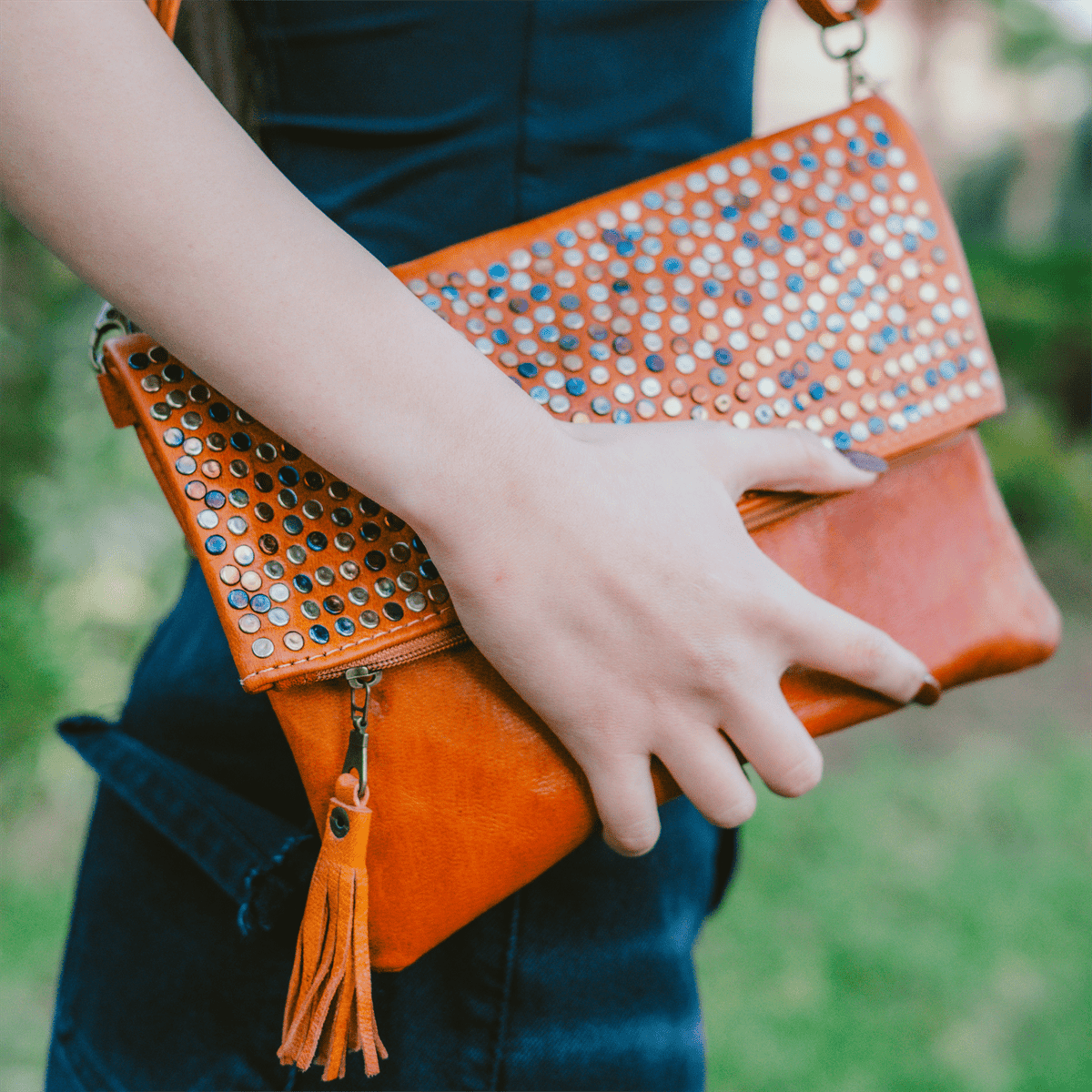 Leather Purse Stones