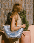 Shoulder Bag of Wicker Shine