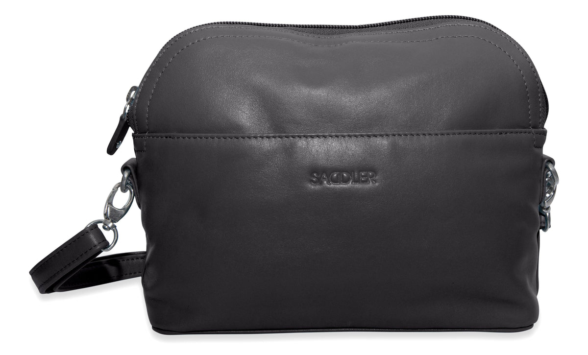 SADDLER BROOKLYN Leather Zip Top Handbag - Adjustable  Shoulder Strap, Multiple Pockets - RFID Protected