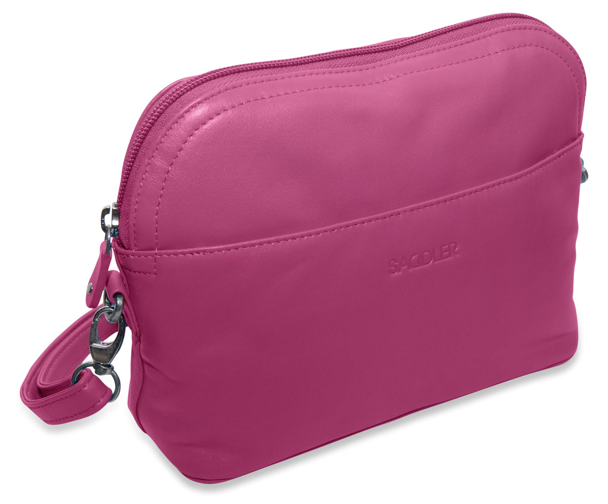 SADDLER BROOKLYN Leather Zip Top Handbag - Adjustable  Shoulder Strap, Multiple Pockets - RFID Protected
