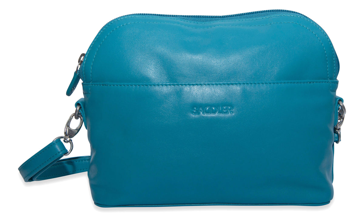 SADDLER BROOKLYN Leather Zip Top Handbag - Adjustable  Shoulder Strap, Multiple Pockets - RFID Protected