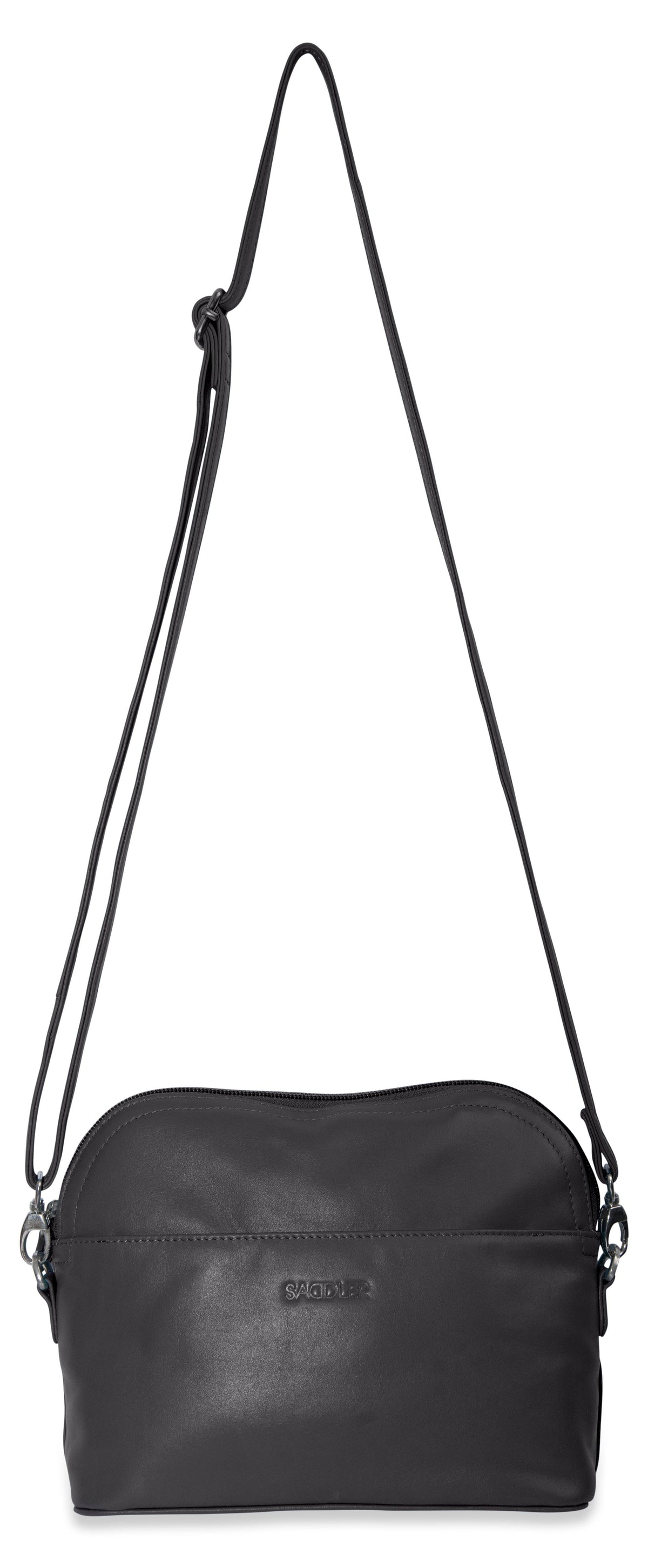 SADDLER BROOKLYN Leather Zip Top Handbag - Adjustable  Shoulder Strap, Multiple Pockets - RFID Protected