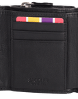 SADDLER CARLA Handmade Leather Compact Trifold Purse – RFID Protected | 5 Card Slots, ID Window & Zipped Coin Pocket | Gift Boxed