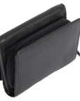 SADDLER CARLA Handmade Leather Compact Trifold Purse – RFID Protected | 5 Card Slots, ID Window & Zipped Coin Pocket | Gift Boxed