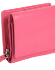 SADDLER CARLA Handmade Leather Compact Trifold Purse – RFID Protected | 5 Card Slots, ID Window & Zipped Coin Pocket | Gift Boxed