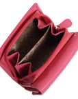 SADDLER CARLA Handmade Leather Compact Trifold Purse – RFID Protected | 5 Card Slots, ID Window & Zipped Coin Pocket | Gift Boxed