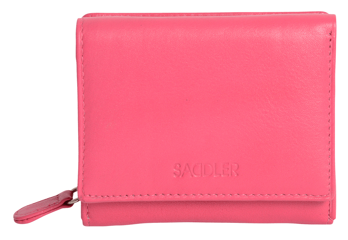 SADDLER CARLA Handmade Leather Compact Trifold Purse – RFID Protected | 5 Card Slots, ID Window &amp; Zipped Coin Pocket | Gift Boxed