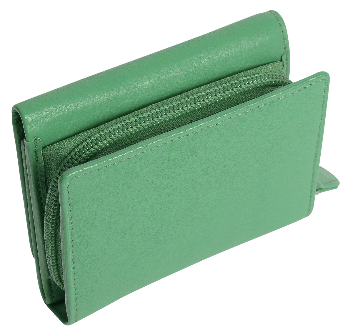 SADDLER CARLA Handmade Leather Compact Trifold Purse – RFID Protected | 5 Card Slots, ID Window &amp; Zipped Coin Pocket | Gift Boxed