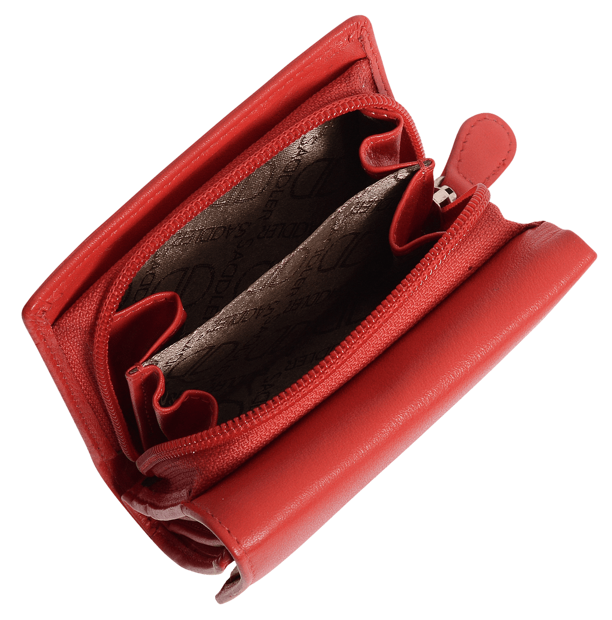 SADDLER CARLA Handmade Leather Compact Trifold Purse – RFID Protected | 5 Card Slots, ID Window &amp; Zipped Coin Pocket | Gift Boxed