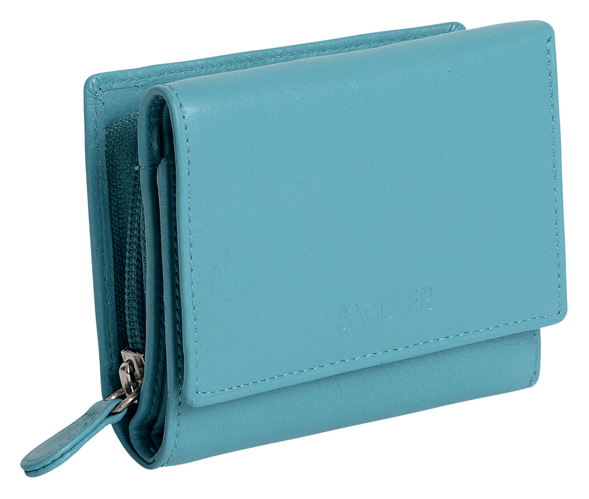 SADDLER CARLA Handmade Leather Compact Trifold Purse – RFID Protected | 5 Card Slots, ID Window &amp; Zipped Coin Pocket | Gift Boxed