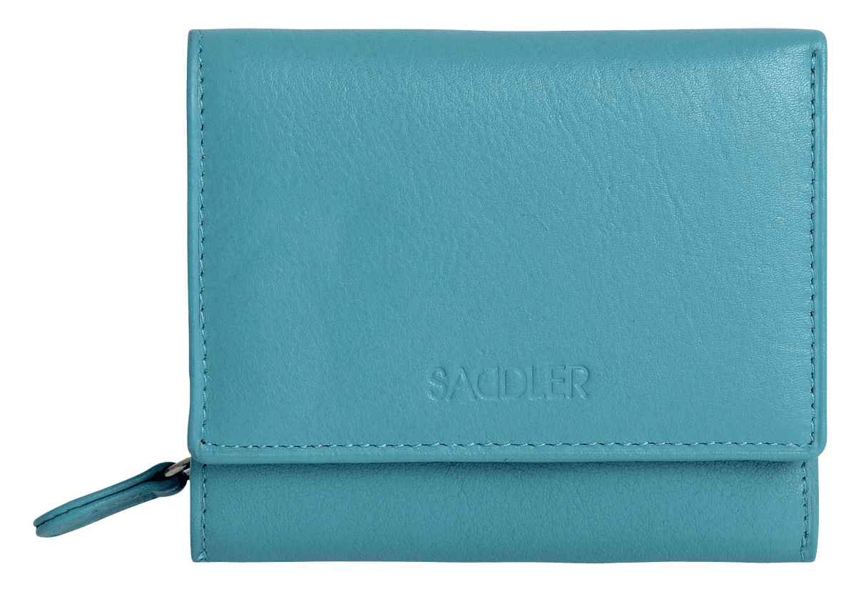 SADDLER CARLA Handmade Leather Compact Trifold Purse – RFID Protected | 5 Card Slots, ID Window &amp; Zipped Coin Pocket | Gift Boxed