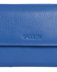 SADDLER CLAIRE Long Leather Trifold Purse - 18 Card Slots, Dual Zip Pockets, and Note Sections - RFID Protected