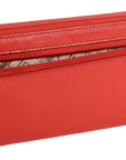 SADDLER CLAIRE Long Leather Trifold Purse - 18 Card Slots, Dual Zip Pockets, and Note Sections - RFID Protected