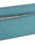 SADDLER CLAIRE Long Leather Trifold Purse - 18 Card Slots, Dual Zip Pockets, and Note Sections - RFID Protected