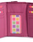 Compact Trifold Leather Purse "Eleanor" – Handmade by Saddler | RFID Protected & Gift Boxed | 10 Card Slots & Rear Zip Coin Pocket