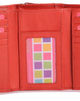 Compact Trifold Leather Purse "Eleanor" – Handmade by Saddler | RFID Protected & Gift Boxed | 10 Card Slots & Rear Zip Coin Pocket
