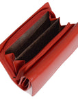 Compact Trifold Leather Purse "Eleanor" – Handmade by Saddler | RFID Protected & Gift Boxed | 10 Card Slots & Rear Zip Coin Pocket
