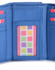 Compact Trifold Leather Purse "Eleanor" – Handmade by Saddler | RFID Protected & Gift Boxed | 10 Card Slots & Rear Zip Coin Pocket